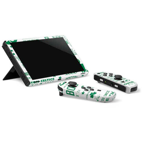 NBA Boston Celtics Historic Blast Nintendo Switch OLED (2021) Skin
